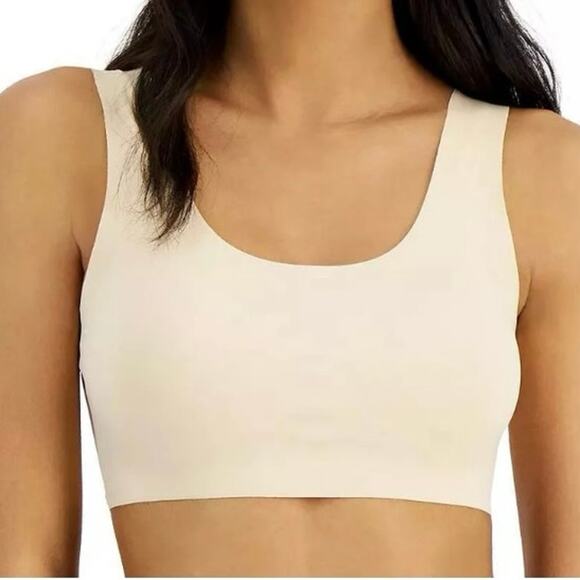 NEW ALFANI Removable Cups Laser Cut Seamless Bralette Creamy Ivory Medium - Picture 1 of 4